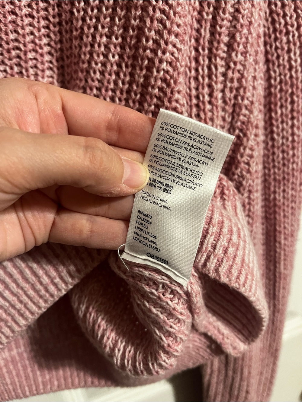 Urban Outfitters | Pink Cropped Crewneck Sweater - Sz M - Picture 7 of 8